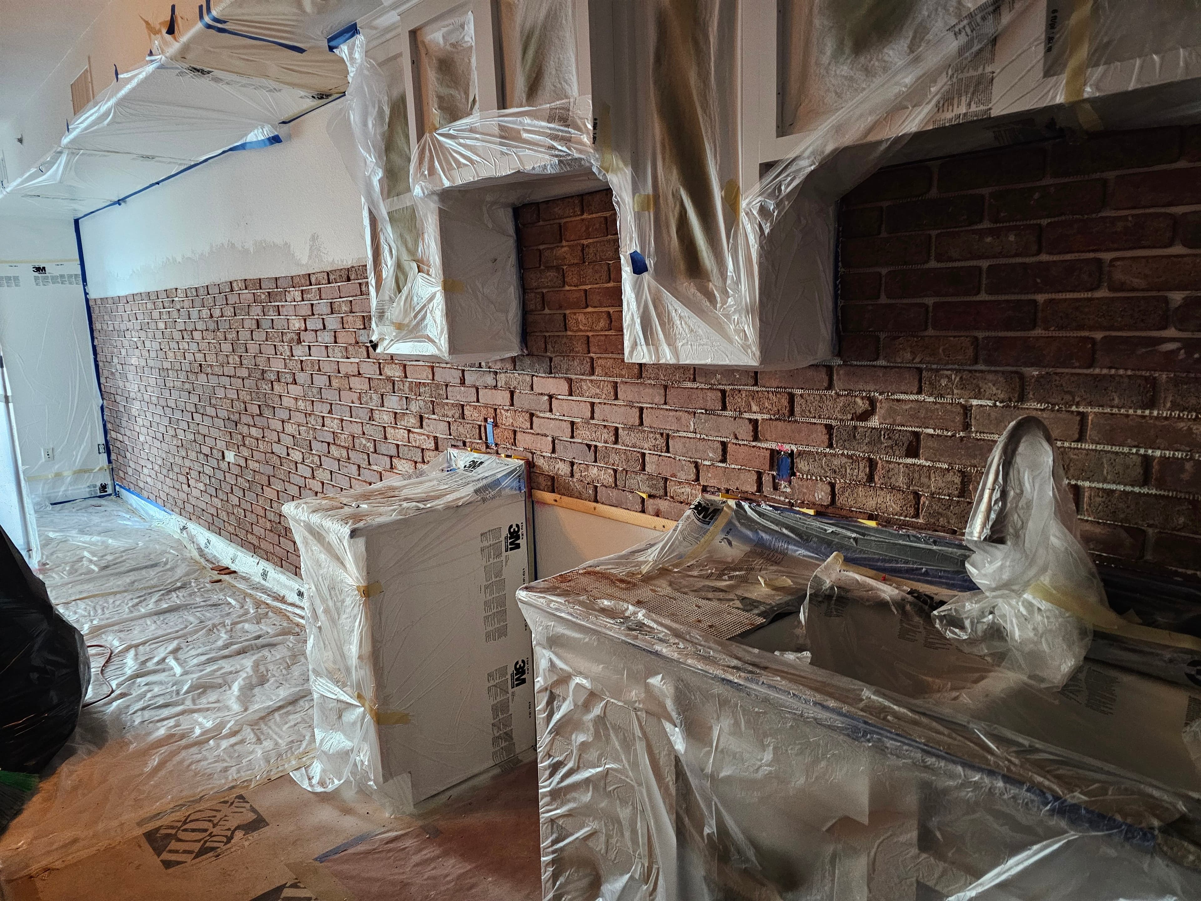 Project Rustic Kitchen Makeover with Accent Wall in Golden image